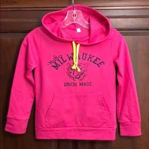 Pink MILWAUKEE Tiger Union Made Hoodie Kids Size XXL